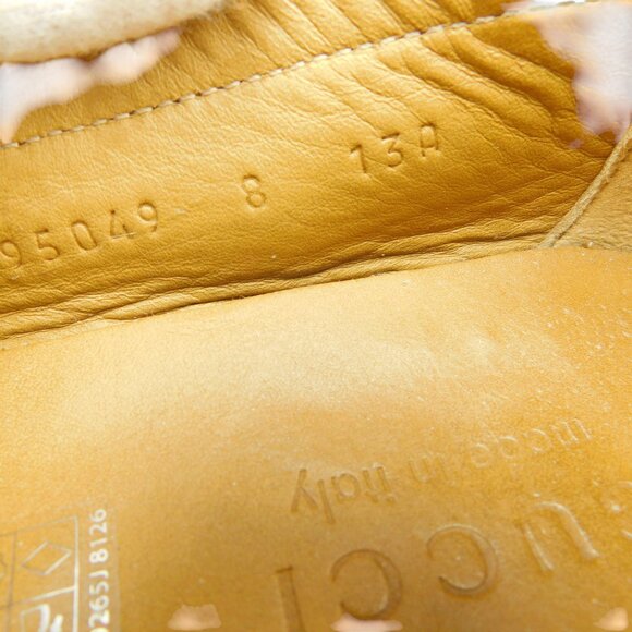 GUCCI GG Logo Monogram White Leather Signature Horse Bit Slip-on Boat Shoes 8 UK - Picture 11 of 11